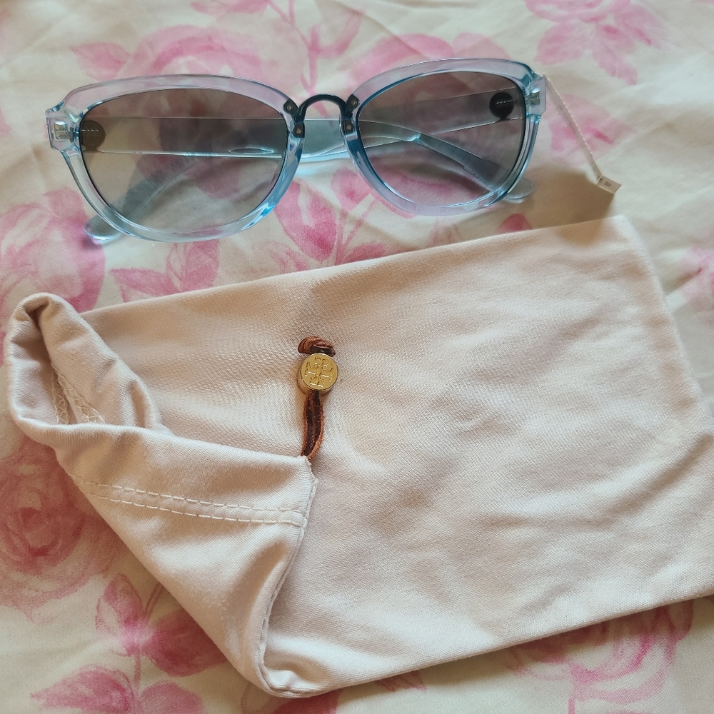 Tory burch blue sunglasses transparent